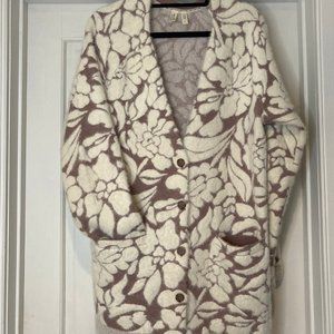 Anthropologie Meadow Rue Cozy Floral Cardigan
